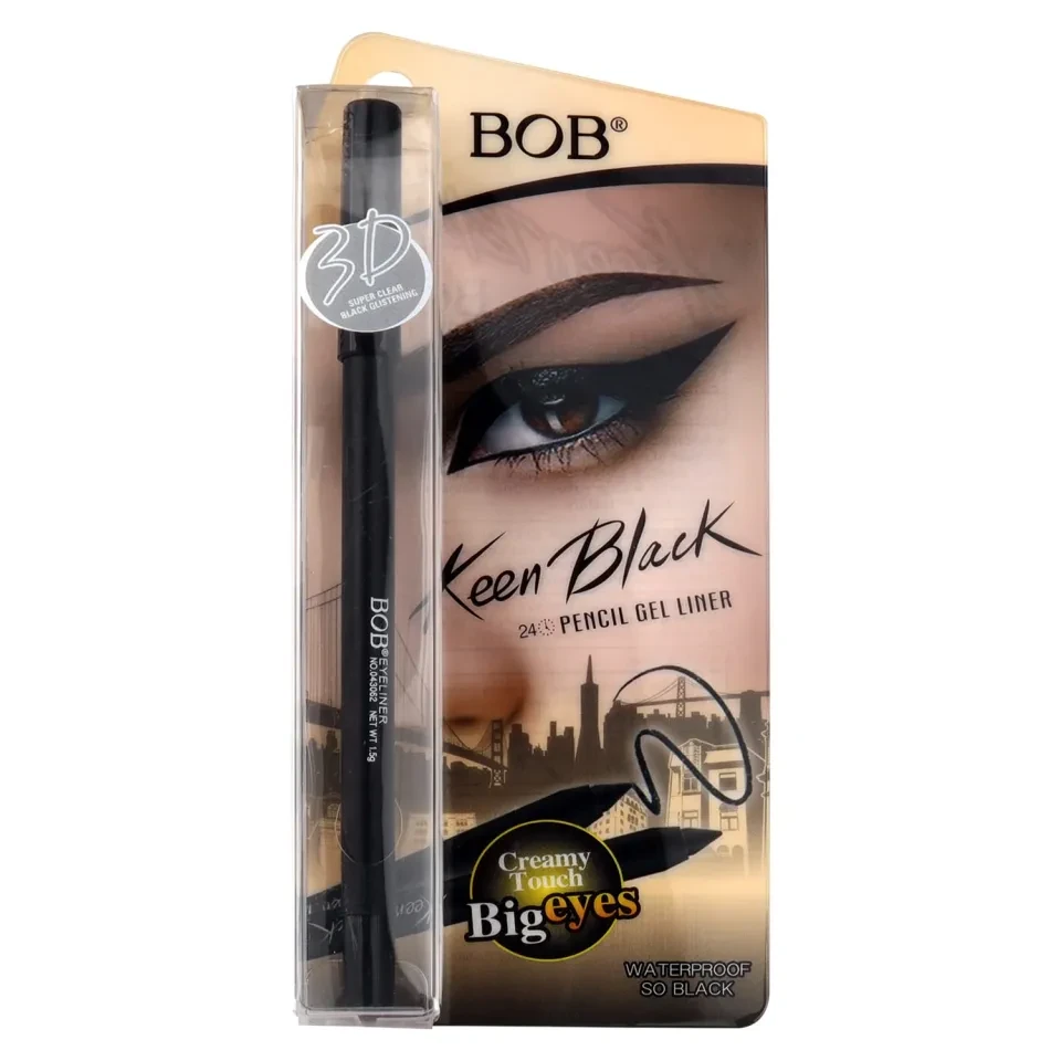 BOB Keen Black Pencil Gel Liner 3D kajal